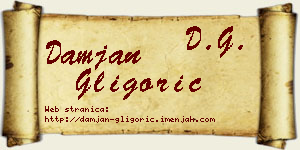 Damjan Gligorić vizit kartica